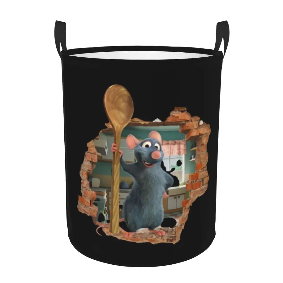 Cesto per Bucato Pieghevole a Tema Cartoon Remy Ratatouille, Contenitore per Giocattoli per Bambini e Neonati