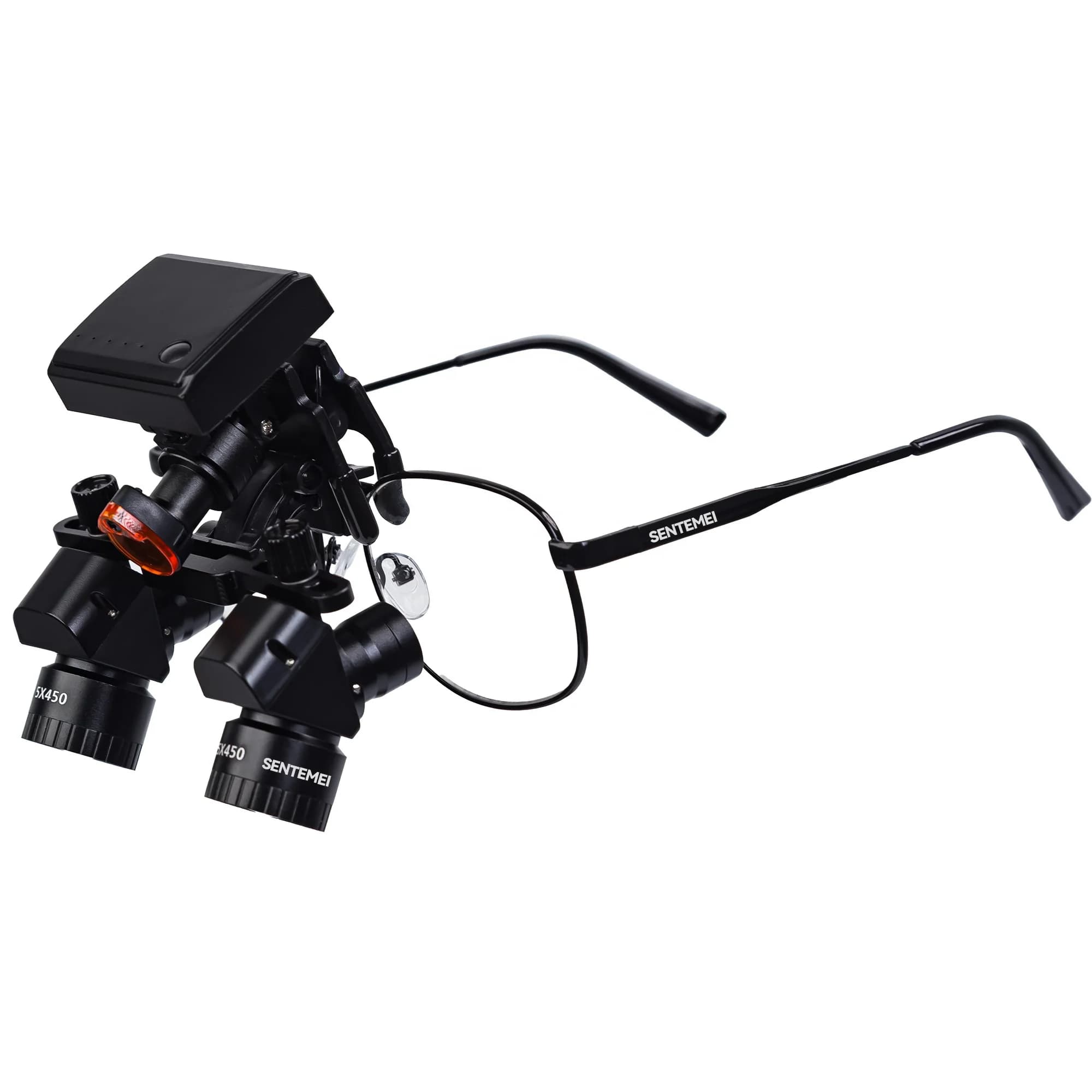 Wireless LED Light Dental Loupes 4X-6X TTL Prismatic, Ergonomic Binocular Adjustable Frame for Dental Surgery and Restoration