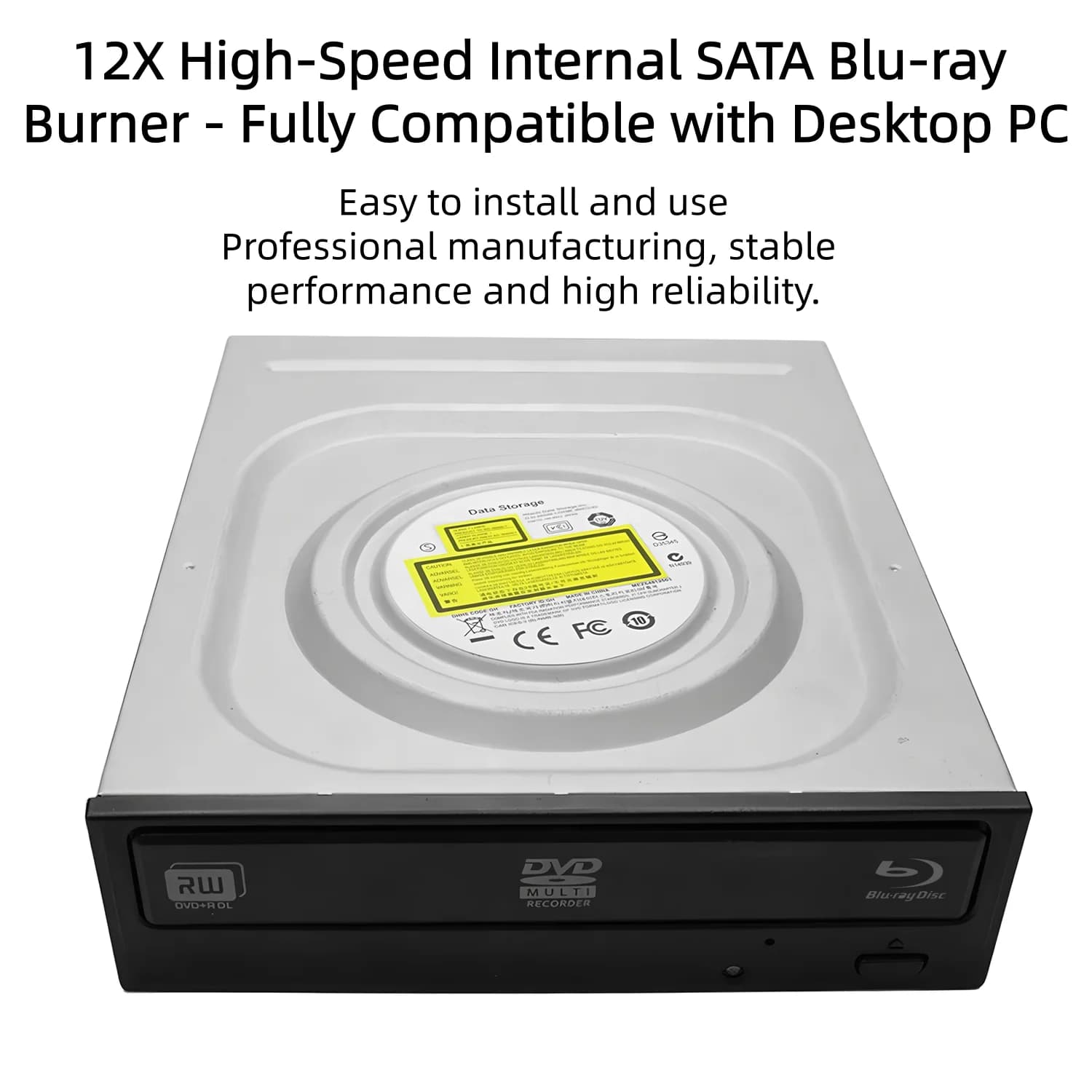 LJIAL Masterizzatore Blu-ray Interno, 12X BD 16X DVD 48X CD Writer, SATA BD-RE per PC Windows 7/8/10/11 e Mac, Gaming e Archiviazione