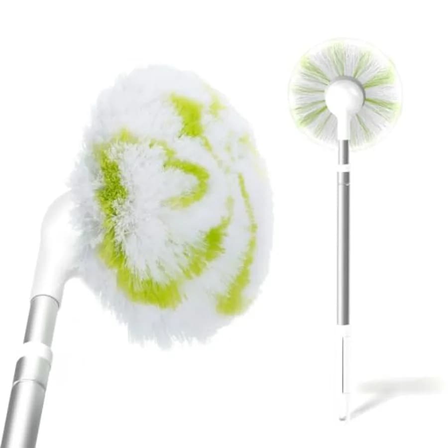 Tub Tile Scrubber Brush with 28" Extendable Pole, 1 Pc Non-Scratch Soft Tub Brush Mop, Bathroom Brush with Long Handle for Bath