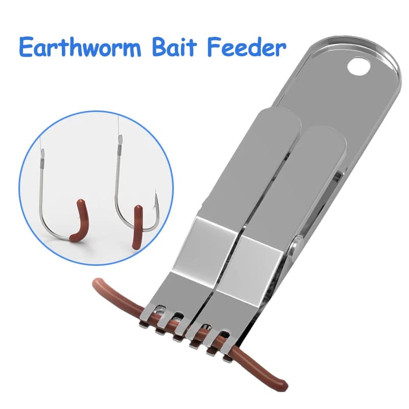 1 pcs Fishing Supplies - Clip for quick feeding in brown/red stainless steel