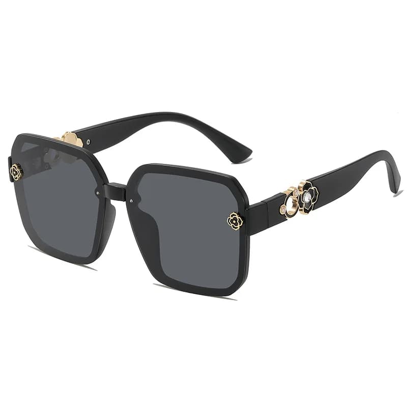Occhiali da Sole Polarizzati Oversize Quadrati da Donna, Protezione UV400, Montature Trendy per Estate, Spiaggia, Guida e Moda Quotidiana