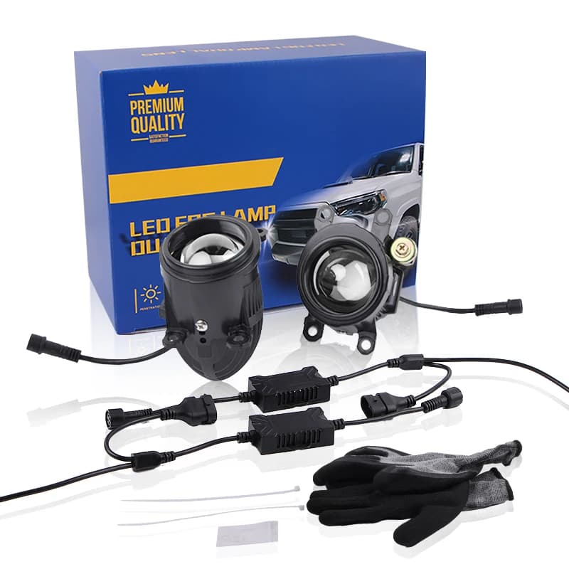 2 pezzi per Toyota Mini proiettore da 2.0 pollici lente fendinebbia bianco ad alta potenza Bi LED fendinebbia faro a LED