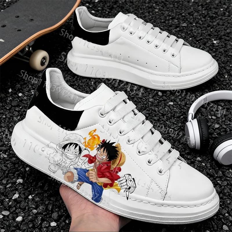 Scarpe da trekking ONE PIECE per adulti, design con personaggio di Luffy, popolari, unisex, traspiranti, per tutte le stagioni, modello piatto.