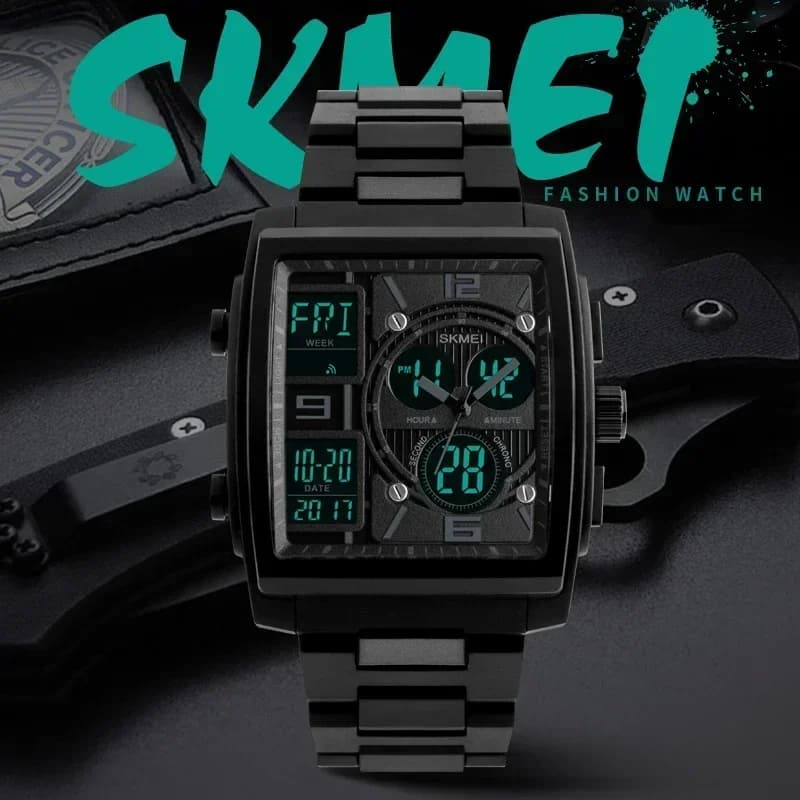 SKMEI 1274 Watwrproof EL Light orologi da polso digitali Relogio Masculino orologi moda uomo conto alla rovescia cronografo allarme Sport Wat