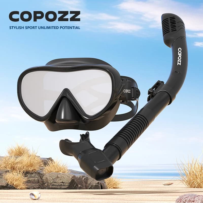 COPOZZ New Underwater Mask at Full Vision Snorkel Snorkel Scuba Snorkel Scuba Diving Professional Equipment