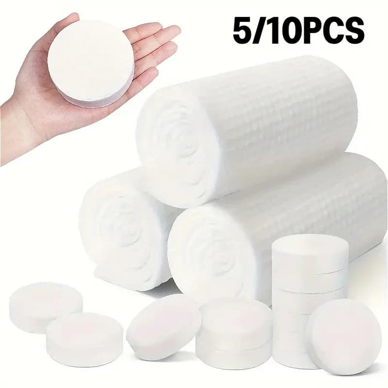 5/10PCS Asciugamani da bagno usa e getta Asciugamani da bagno compresso morbidi e addensati Asciugamani portatili lavabili per hotel da viaggio all'aperto