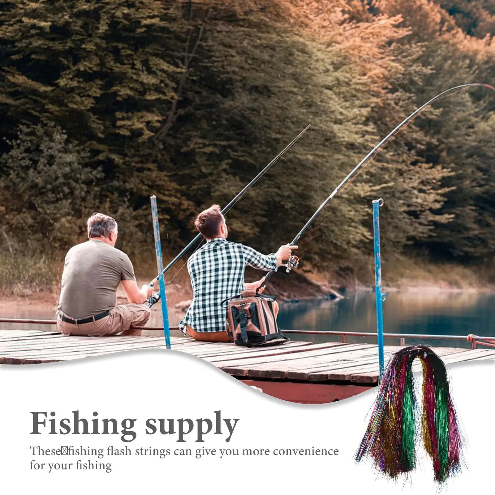 10 Pieces Artificial Fishing Mosques Wire, Practical Design, Resistant Performance, Mosque Tie Supplies, Flying Wire, Fishing Accessories