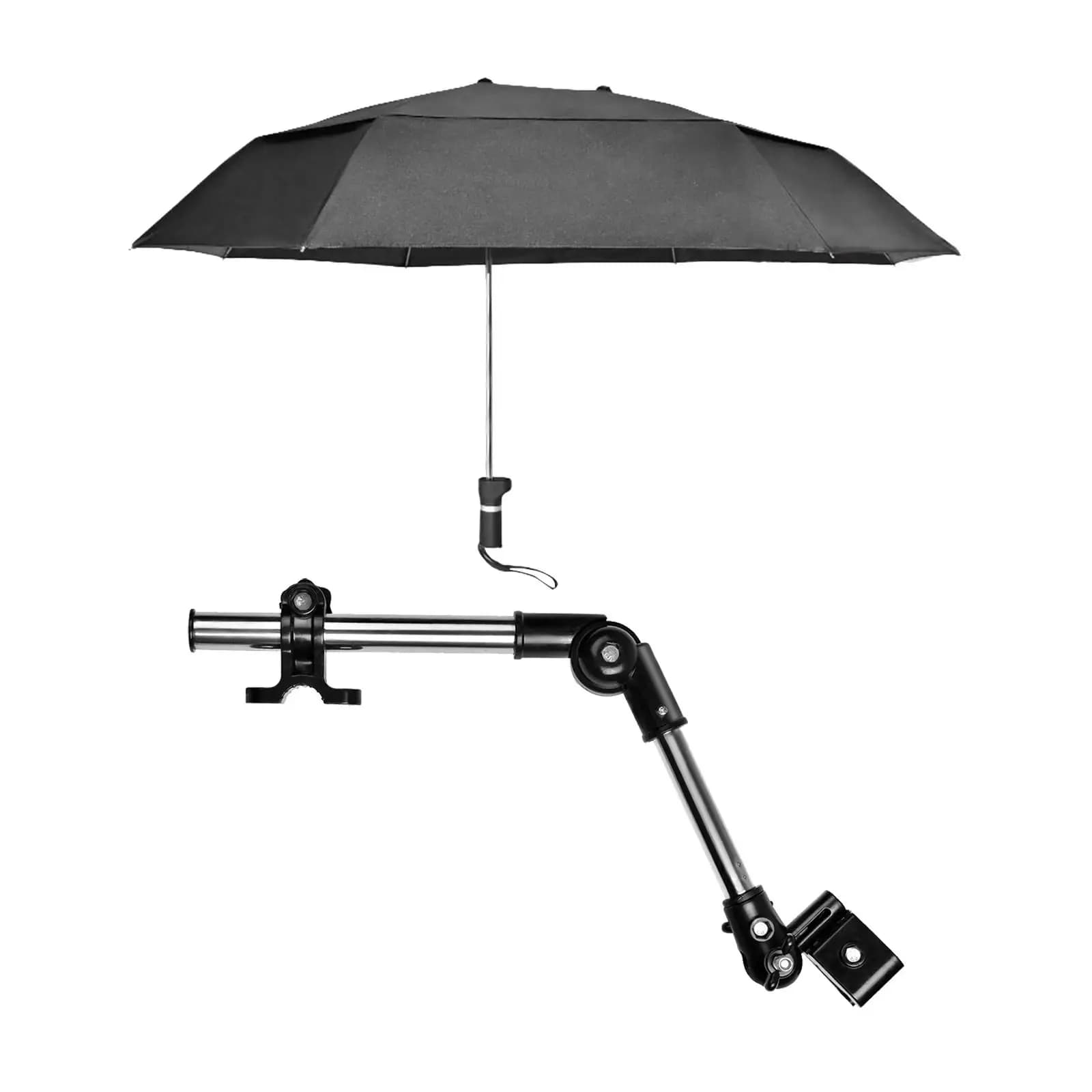 Ombrello da Sedia con Clip di Protezione Solare, Ombrelli Regolabili con Morsetto, Ombrello per Passeggino, Carrello, Golf Cart
