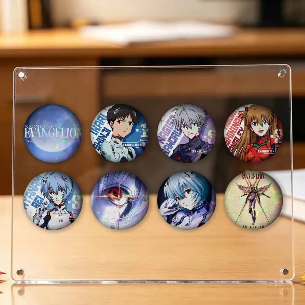 Anime Creative Neon Genesi Evangelion Creative Tinplate Soft Button Pins Animal Icon Brooch Lapel Backpack Badge Accessories Pin