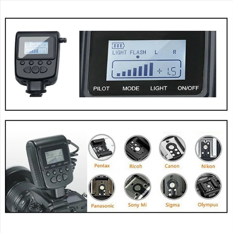 ABZZ-Macro Kit luce flash ad anello LED con 8 anelli adattatori per Canon Nikon Pentax Olympus Panasonic DSLR Camera Flash