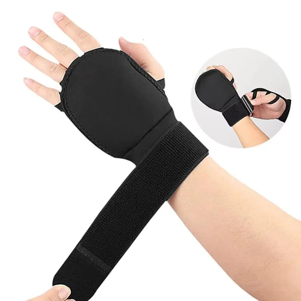1 paio di guanti pesati regolabili liberamente, resistenti allo sporco, con sabbia fine incorporata, protezioni per i polsi da boxe, comodi, con 5 fasce elastiche