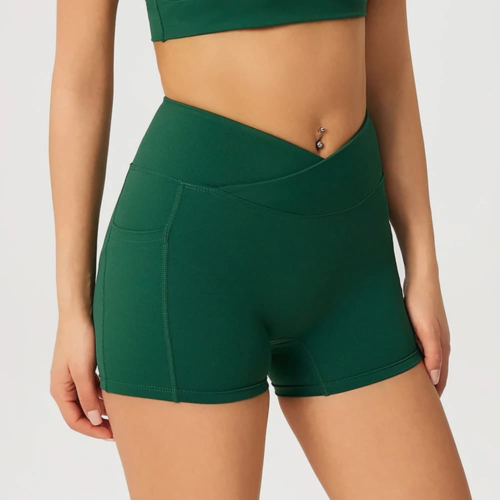 Women's Life-crusted Yoga Shorts, High Impact Sports Shorts for Gym, High Waist Sports Shorts Push-Up for Fitness, Cycling Shorts