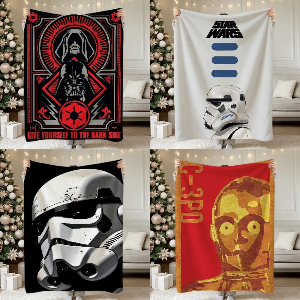 film d-Darth Vader Star w-Wars Troopers soft warm plush blanket dorm sofa living room pet hogar bedroom gift nap home Flannel