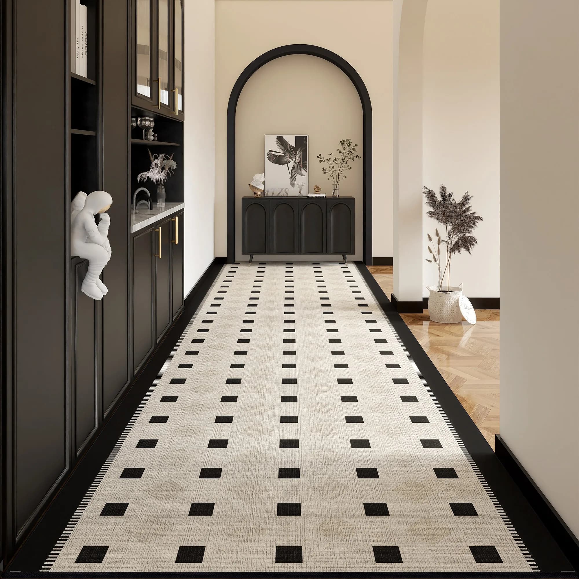 Tappetino per corridoio Tappetino per porta d'ingresso del corridoio domestico Striscia lunga Tappeto antiscivolo resistente all'usura Tappeto moderno di fascia alta di grandi dimensioni
