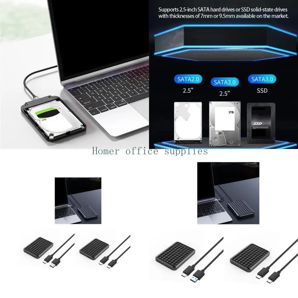 Custodia SSD K43B in metallo da 2,5 pollici Supporto interfacce USB 3.1 UsbC, UASP e finiture facili Configurazioni Custodia SSD