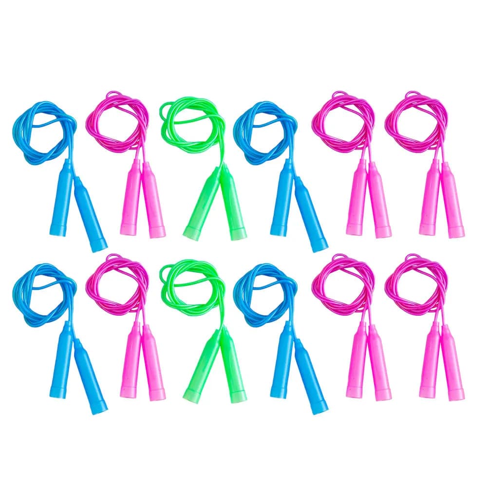 12Pcs Jump Ropes Colorful Comfortable Handle Skipping Ropes for Balance Training Exercise Equipment