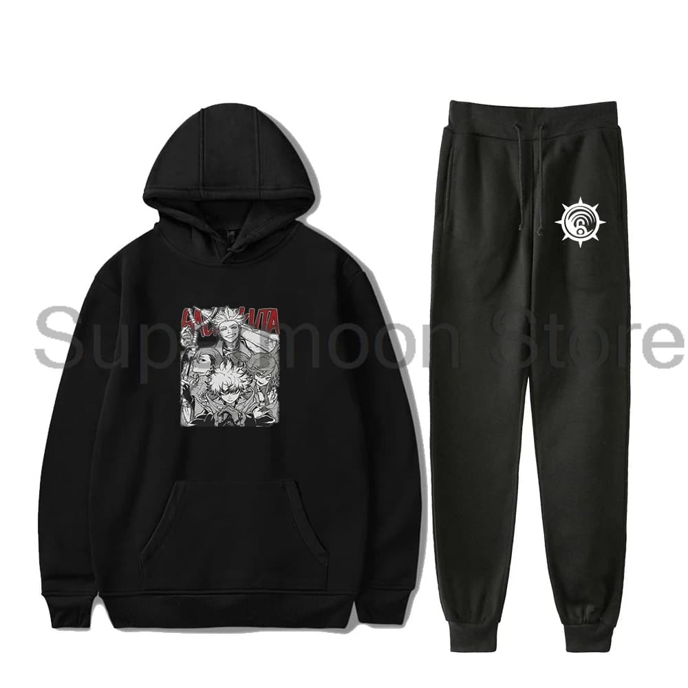 Gachiakuta Anime Merch Felpe con cappuccio Pantaloni da jogging Set da due pezzi Felpe + Pantaloni sportivi Donna Uomo Set di abiti Harajuku
