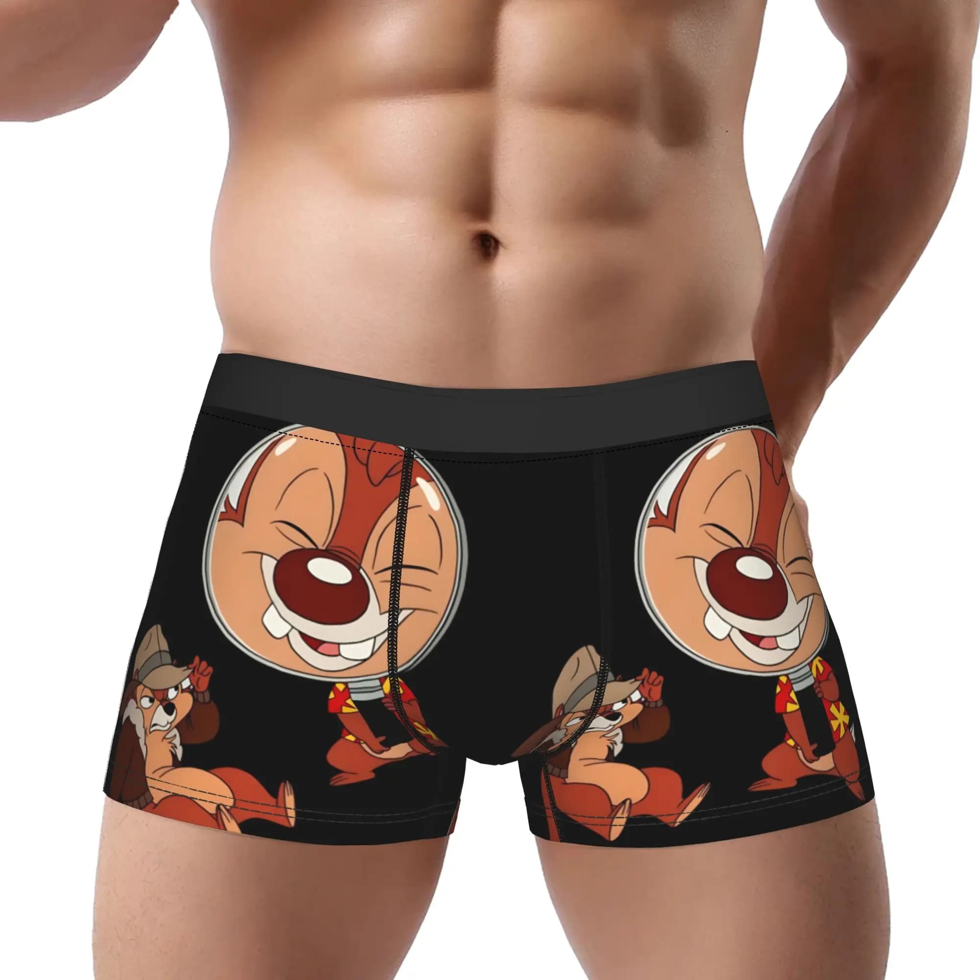 1 pezzo Dale The Goofy Dreamer Chip And Dale Underpants Mutandine traspiranti da uomo con stampa di pantaloncini