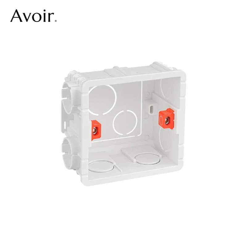 Scatola di giunzione per scatola scura per montaggio su scatola bianca rossa blu scatola di derivazione 86mm x 86mm x 40mm presa a muro accessori per interruttori in scatola di plastica da incasso scatola derivazione p