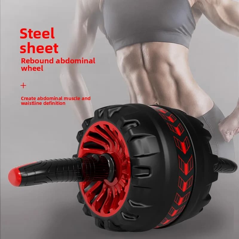 Automatic Rebound Abdominal Wheel Quick Tool Roll Portable Fitness Equipment for Home Beginners To Reduce Belly, Ab Rollers