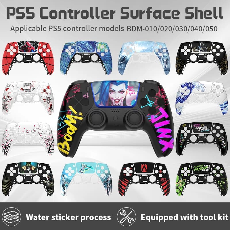Touchpad con guscio frontale ridimensionato e sostituito compatibile con il controller PS5 BDM-010, 020, 030, 040, 050-James, modello Jinx