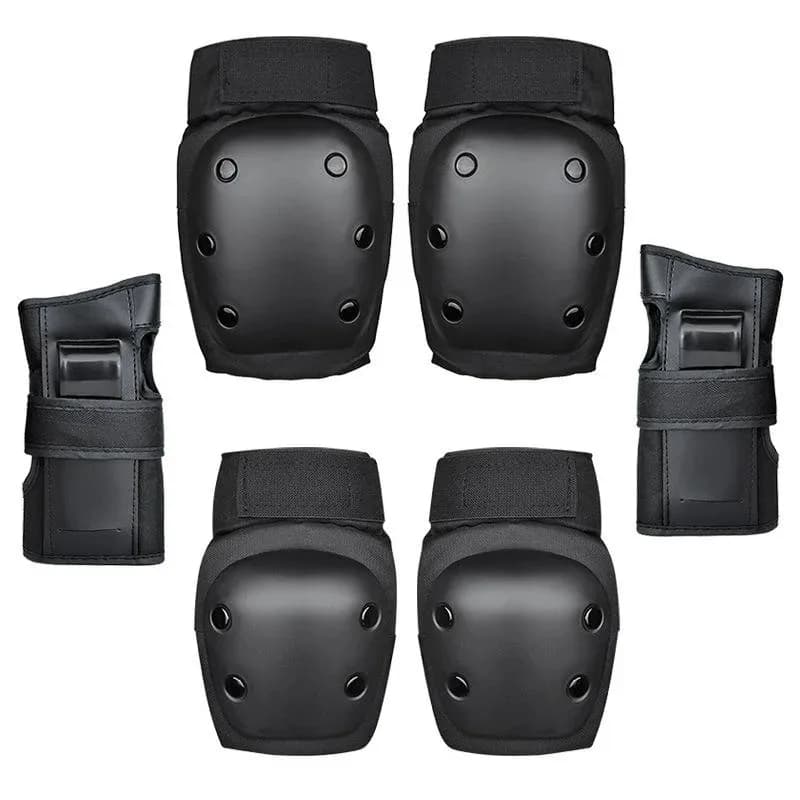 Set Protezioni Papaison 6 Pezzi per Bici, Skate, Roller, Monopattino: Ginocchiere, Polsiere e Gomitiere con Guscio in PP e Fodera in EVA - Disponibile