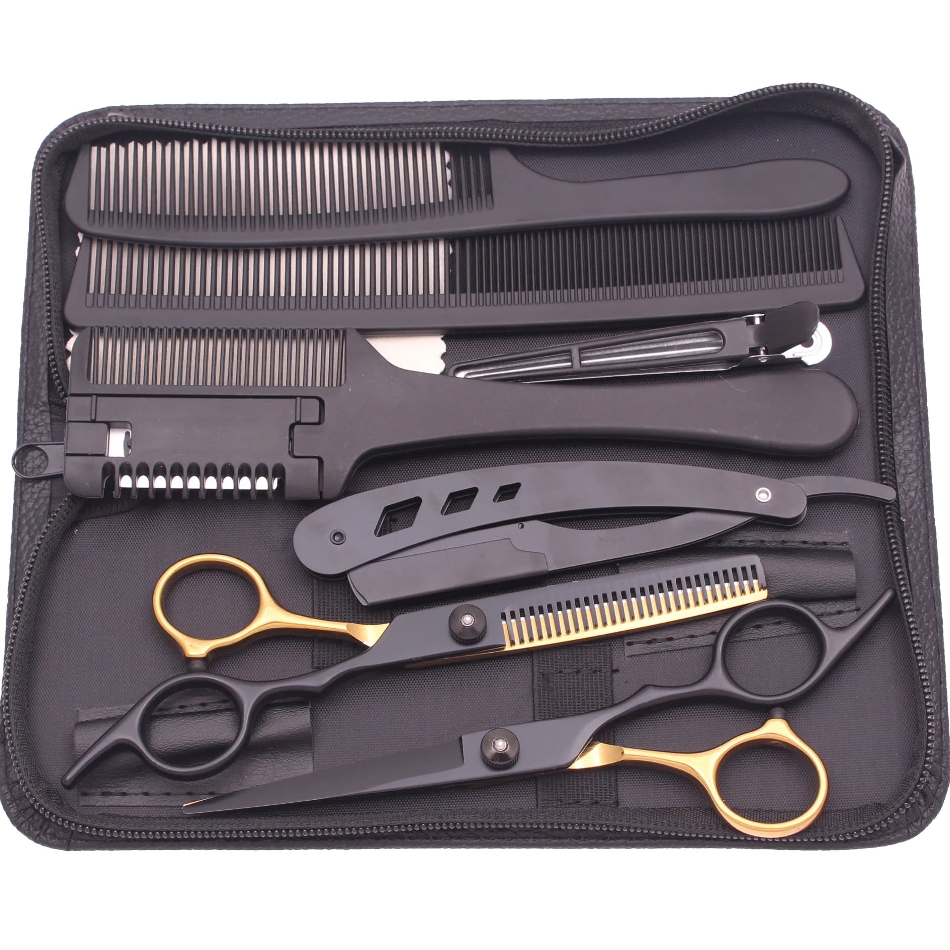 Forbici per capelli da 6,0 pollici Cesoie da taglio professionali Diradamento Parrucchiere Set per taglio di capelli Salone Barbiere e casa Acciaio giapponese 1001
