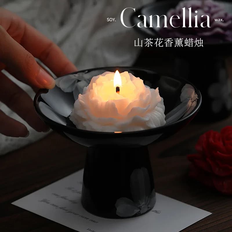 Camellia Scented Candles Simple Way Advanced Yoga Meditation Birthday Gift Home Decoration Ornament