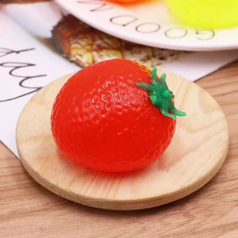 Giocattoli antistress a forma di fragola, palline sensoriali da schiacciare, fidget toy per adulti e bambini