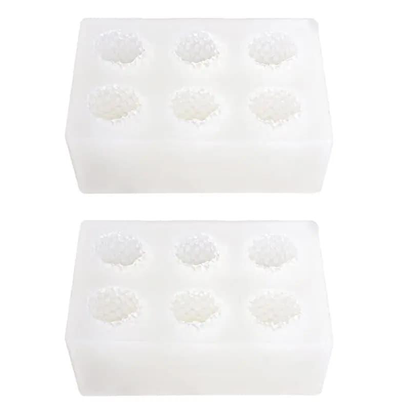 [ABFI!】 For Fondant, Cake Topper, Resin& Cupcake Decoration 6-Cavity 3D Silicone Strawbery Chocolate Mold Fruit Mold Tool