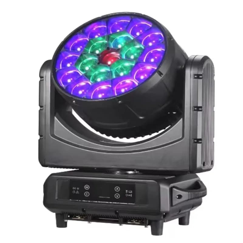 MITUSHOW 780w Impermeabile IP65 Luce da palcoscenico 19*40W 4 pollici 1 RGBW LED Fascio di pulizia Lampada a testa mobile con occhio grande Lampada da tavolo da ballo