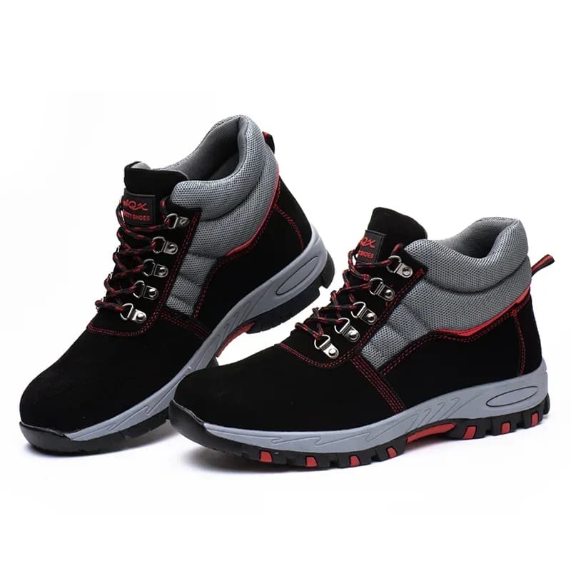 Comodi stivali invernali da uomo Scarpe antinfortunistiche durevoli con puntale in acciaio Sneakers anti-sfondamento Scarpe indistruttibili a prova di foratura