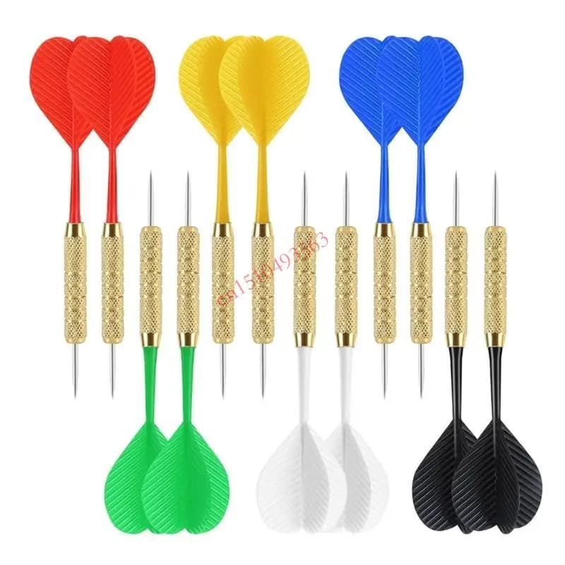 6 pezzi Freccette con punta in acciaio Freccette dure Freccette con ago in acciaio per gioco con barra a palloncino 448C