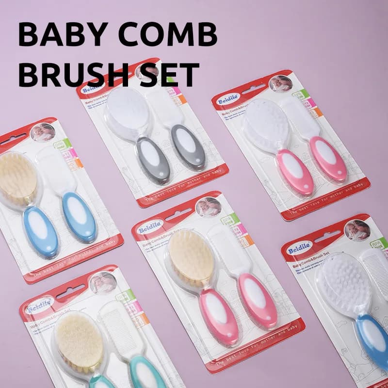 Children's comb and brush care set Children's Shampoo Soft PP bristles comb to remove the brush for cleaning fetal