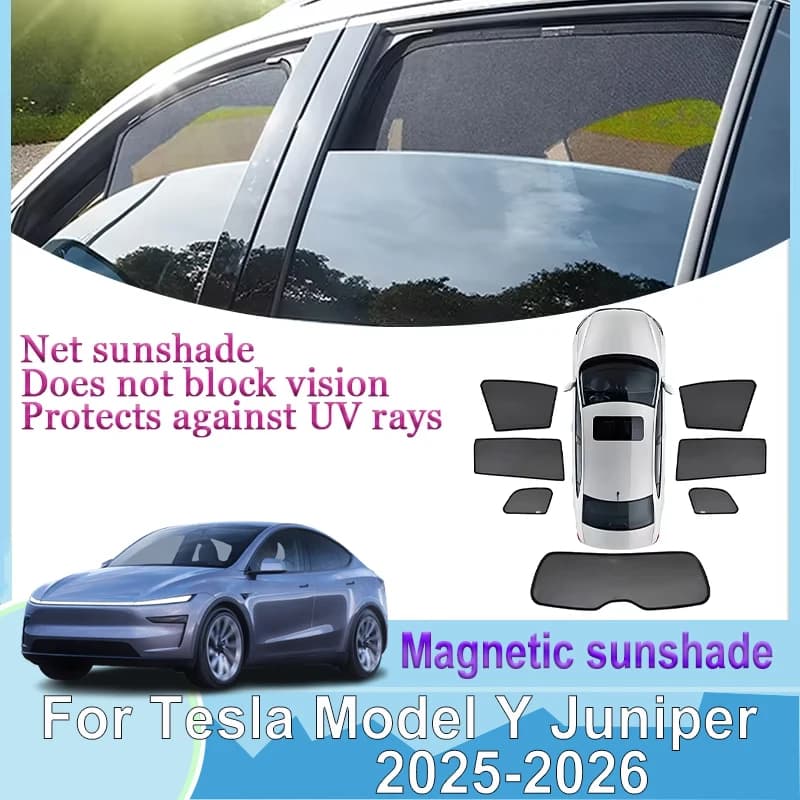 Per Tesla Modello Y Juniper Accessori 2025-2026 Maglia Parasole Magnetico Parabrezza Visiere Privacy Tenda Adesivo Accessori Auto