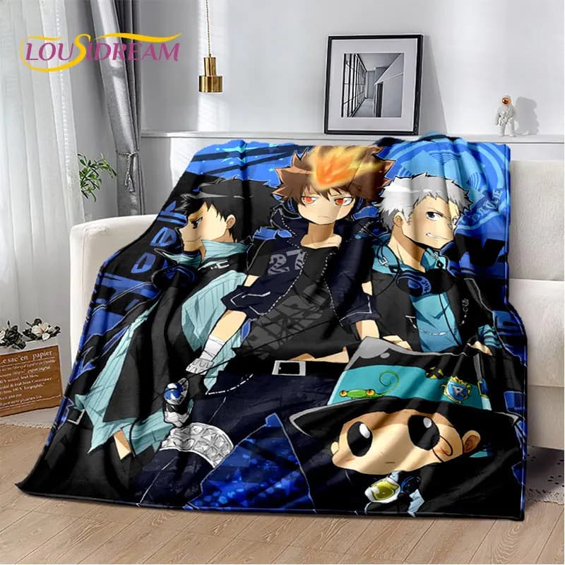 Coperta in morbido peluche Anime Teachers Hitman Reborn, coperta in flanella per soggiorno, camera da letto, letto, divano, coperta da picnic per bambini