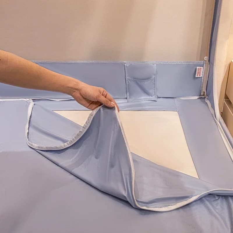 Zanzariera rimovibile in cotone con base completa, zanzariera integrata a prova di caduta per neonati, per casa