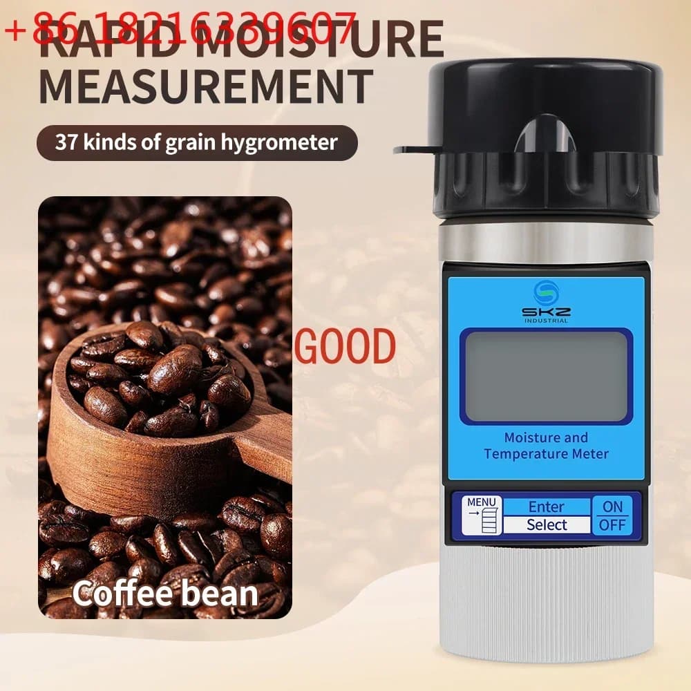 Grain Moisture Meter For 37 Kinds Grains Humidity Tester Wheat Corn Soybean Peanuts Coffee Beans Hygrometer Multi-Language