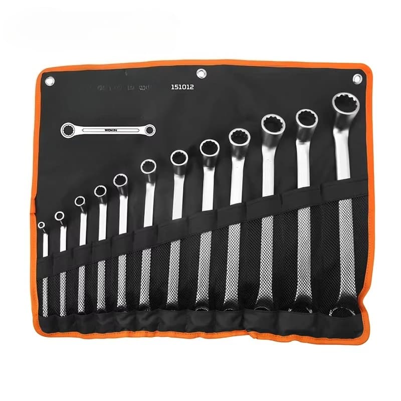 Set di 12 Chiavi Combinate a Doppio Anello Industriali CrV 151012