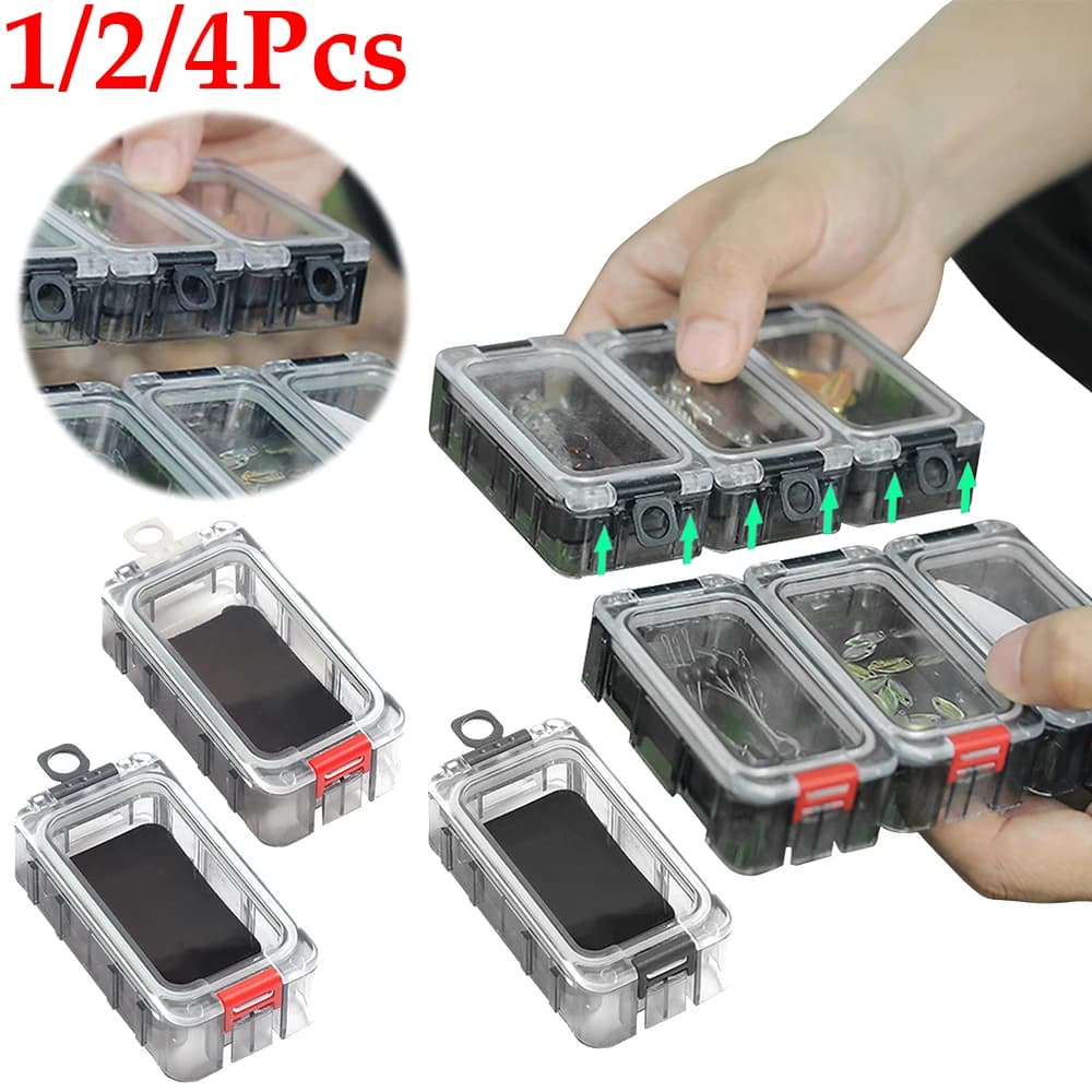 1/2/4 pieces fishing gear box expandable carp accessories case for organizer light waterproof fishing gear box for fishing
