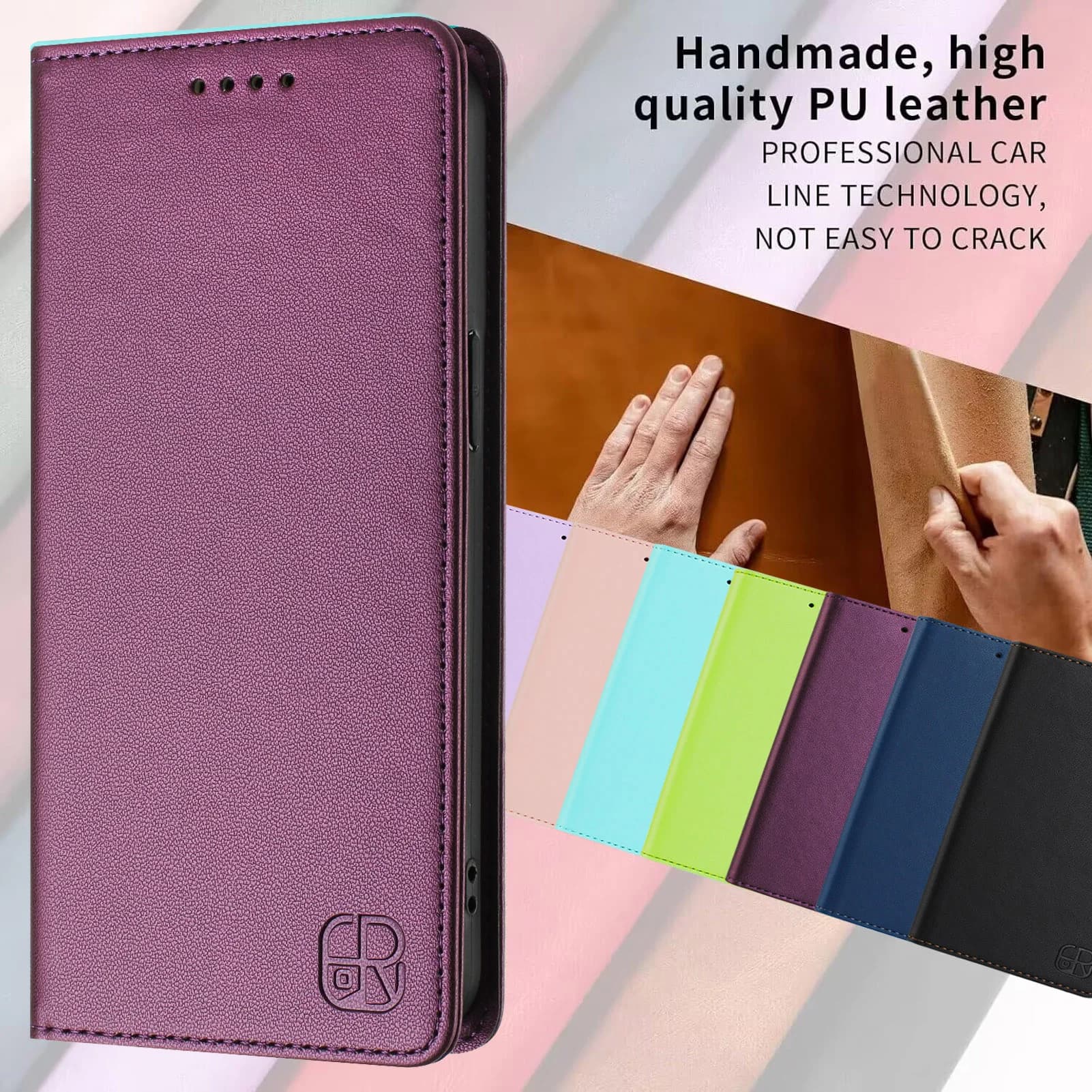 Custodia Magnetica Anti-RFID in Pelle con 2 Slot per Carte e Protezione Antigraffio per Infinix Hot 70 60i 60 Pro Plus 50 40 30 Play NFC
