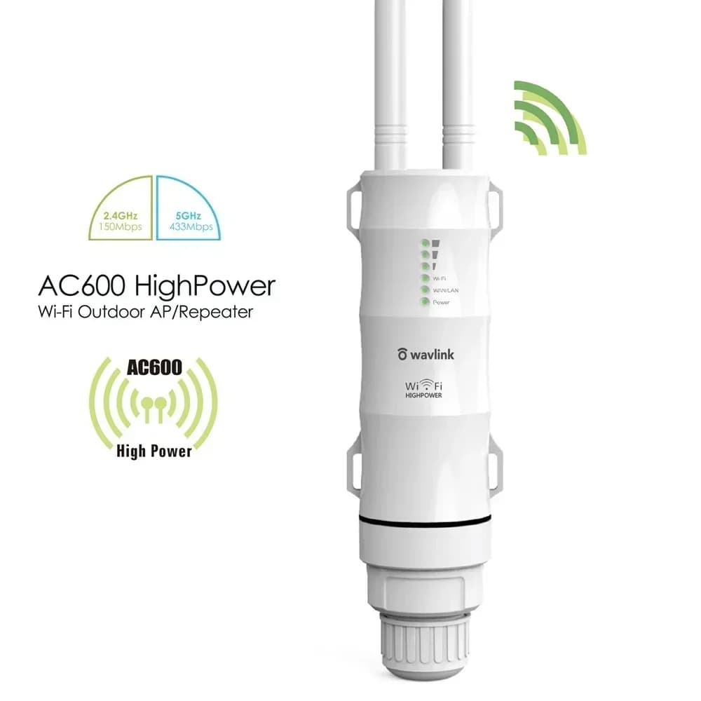 Wavlink AC600 Weatherproof Wi Fi Signal Booster RJ45 Outdoor Wireless WiFi AP/ripetitore/Router Extender 5G Bridge POE EU/US PLUG