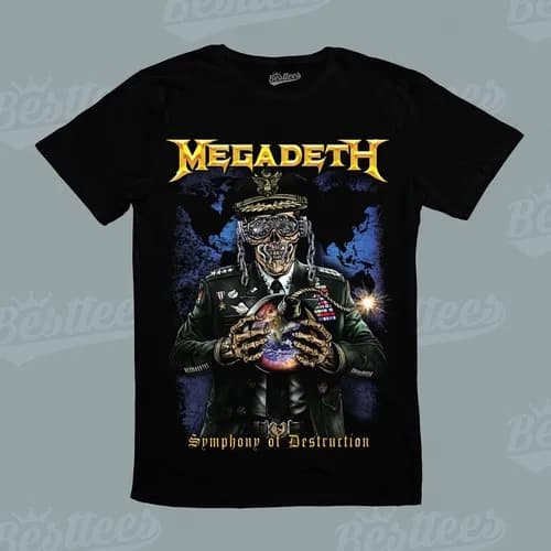 T-shirt Megadeath Megadeth Trash Metal Heavy Rock N Roll Band American Music Tee