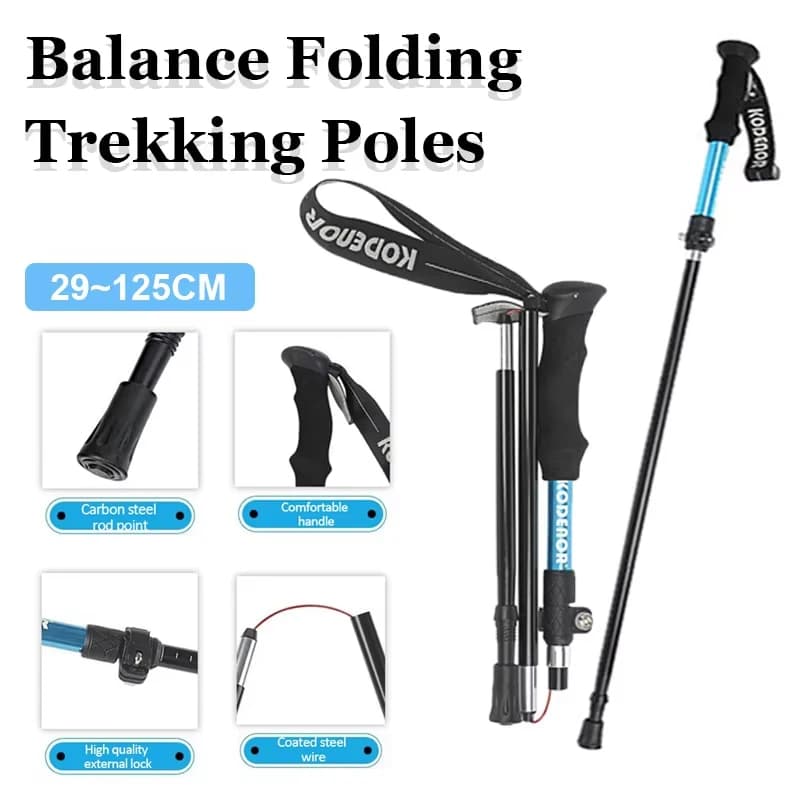 Trekking stick Support for folding balance Trekking poles Lightweight backpacking gear for hiking and climbing