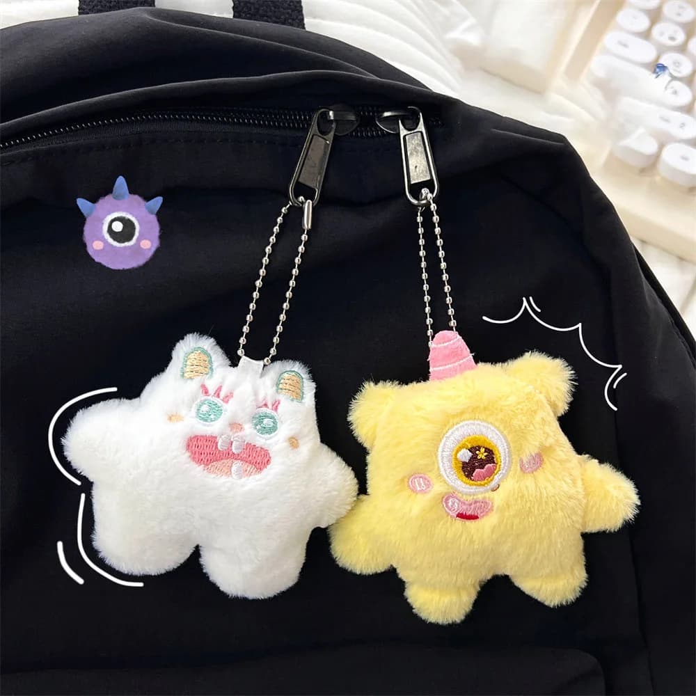 Ciondolo per bambola mostro con un occhio Portachiavi carino Ciondolo per zaino in peluche per bambola di cartone animato
