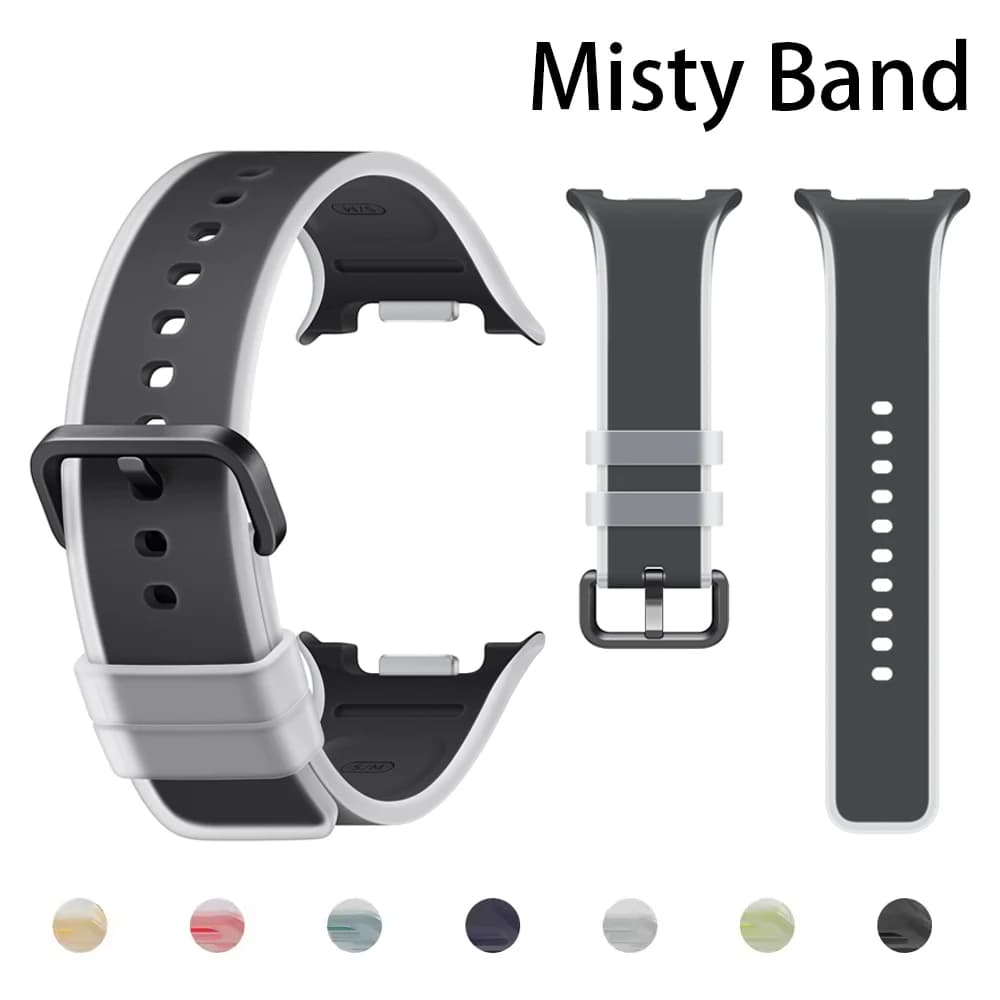 Misty Band for Samsung Galaxy Watch 9 8 40mm 44mm Smartwatch Original Sport Silicone Correa Bracelet Watch 8 Classic 46mm Strap