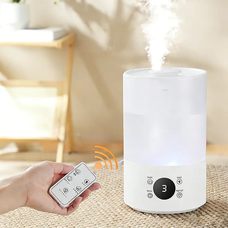 Umidificatore d'aria di grande capacità da 4 litri con timer telecomandato Diffusore di aromi per nebulizzazione vegetale per ufficio domestico - Umidificatore
