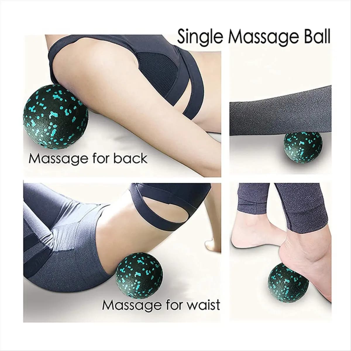ABXY 3PCS Yoga Roller Massage Peanut Ball Set EPP Fitness Foam Column for Back Pain Deep Tissue Stretching Muscle Relax--A