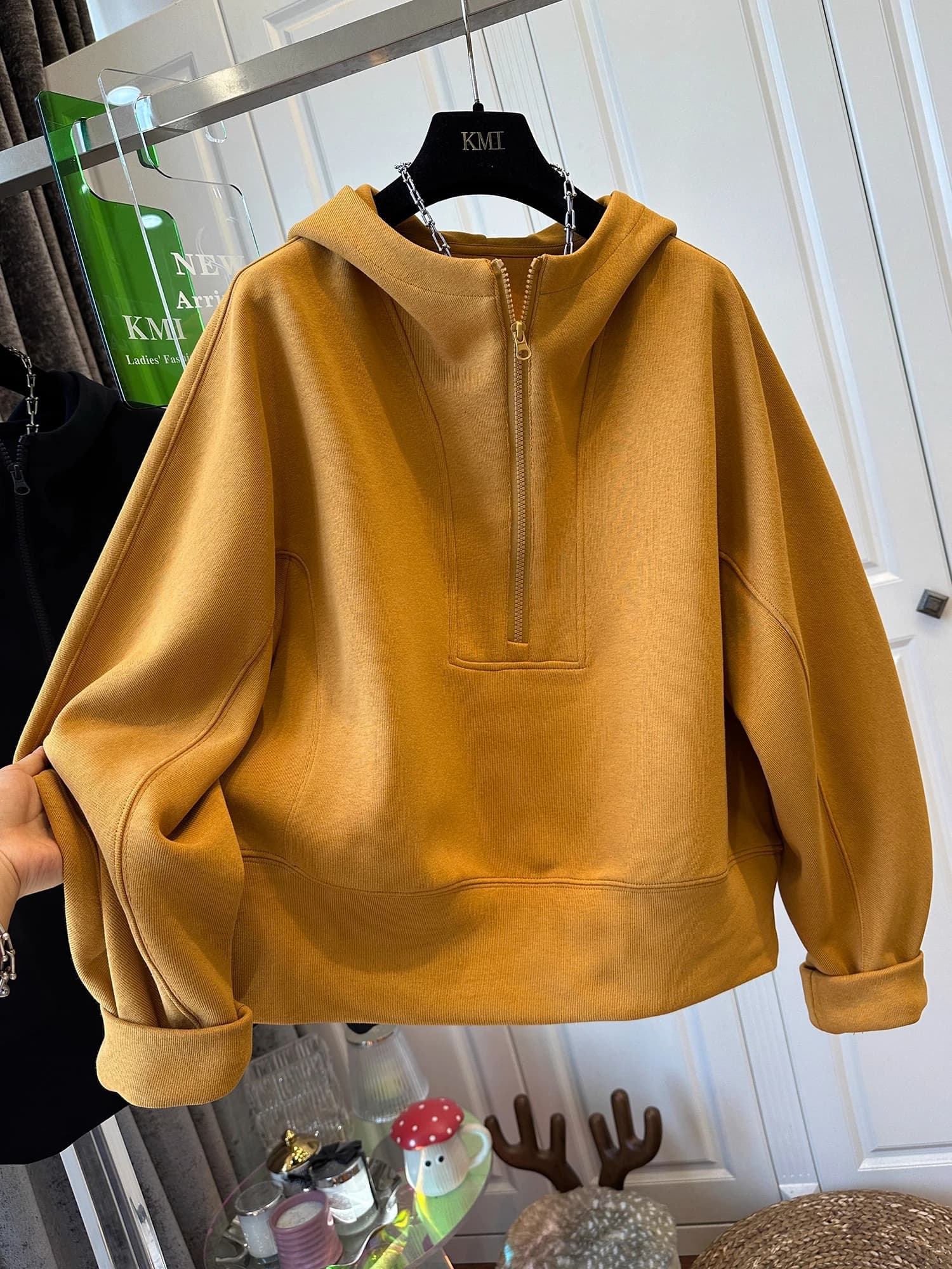 Loose Fit Hoodie Sweatirt ex Spring Autumn Casual Sportswear f Zip Large Size 300 Pou Color No Ironing Needed